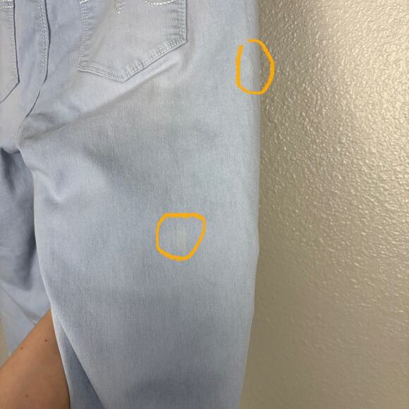 Royalty for Me Size 6 Skinny Leg Light Wash White-Blue Jeans Pockets Zipper Fly - Picture 7 of 10